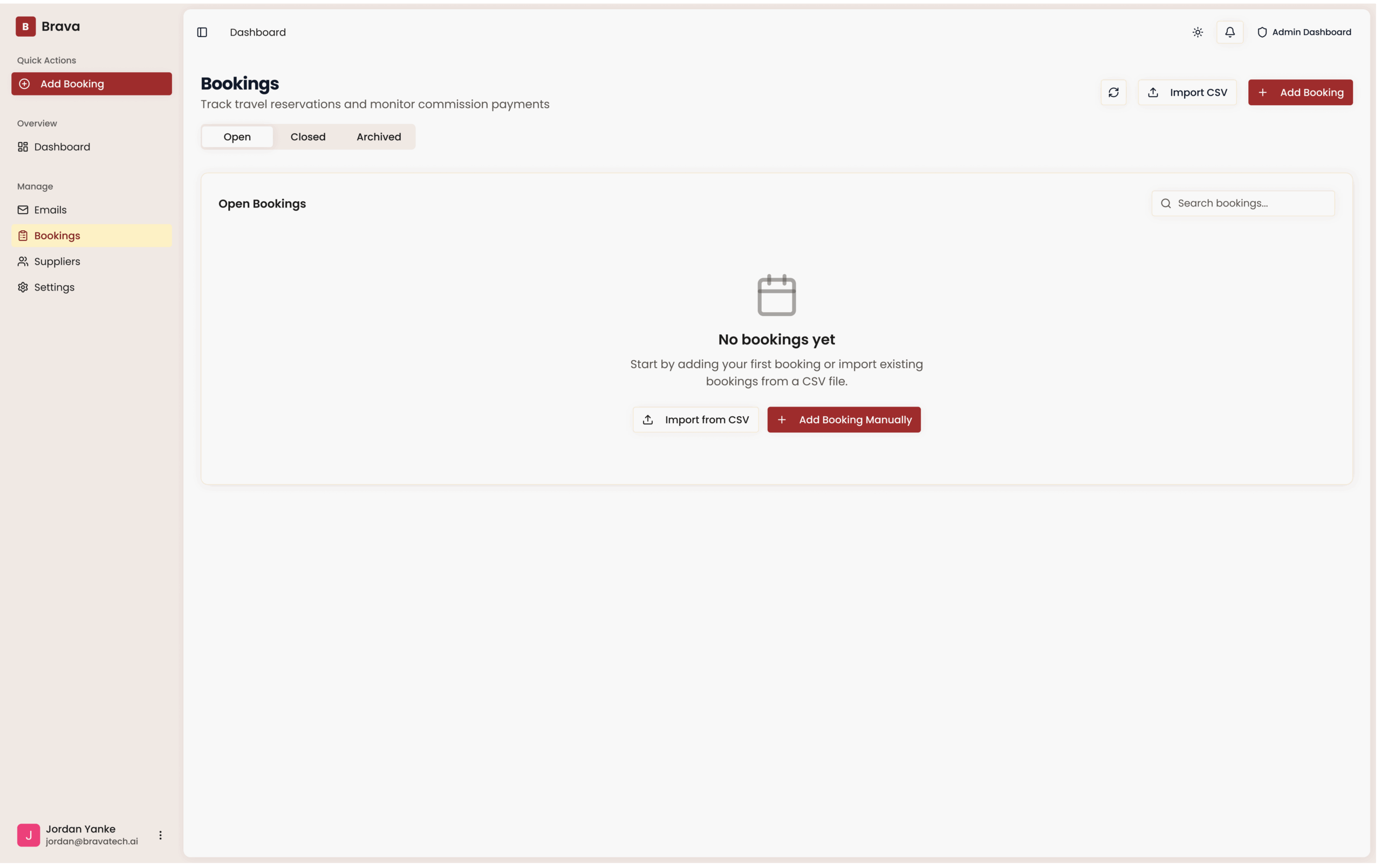 Brava App _ Bookings